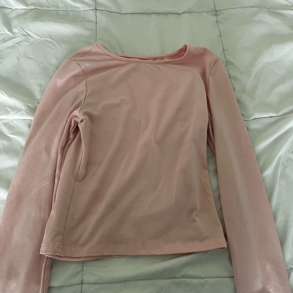 Elegant Pink Long Sleeve Top